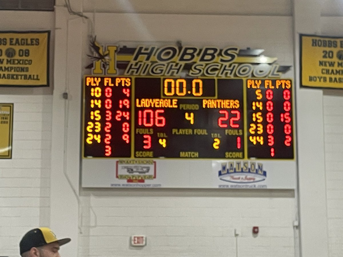 Jason Farmer (@jasoncfarmer) on Twitter photo FINAL: #HobbsGirlsHoops beat #PiedraVista 106-22 in 1st round <a href="/_NMAA/">NMAA</a> Class 5A state tournament. #LadyEaglesHoops set New Mexico state record w/ 25 treys as team. Nakia Monica sets <a href="/HobbsAthletics/">Hobbs High Athletics</a> record w/ 8 treys as an individual <a href="/PrepHoops_NM/">Prep Hoops New Mexico</a> <a href="/nmpreps/">NMPreps</a> <a href="/NMrecruits/">NM Athletes</a> <a href="/NMTXsports/">Tony Baker</a> FINAL: #HobbsGirlsHoops beat #PiedraVista 106-22 in 1st round <a href="/_NMAA/">NMAA</a> Class 5A state tournament. #LadyEaglesHoops set New Mexico state record w/ 25 treys as team. Nakia Monica sets <a href="/HobbsAthletics/">Hobbs High Athletics</a> record w/ 8 treys as an individual <a href="/PrepHoops_NM/">Prep Hoops New Mexico</a> <a href="/nmpreps/">NMPreps</a> <a href="/NMrecruits/">NM Athletes</a> <a href="/NMTXsports/">Tony Baker</a>