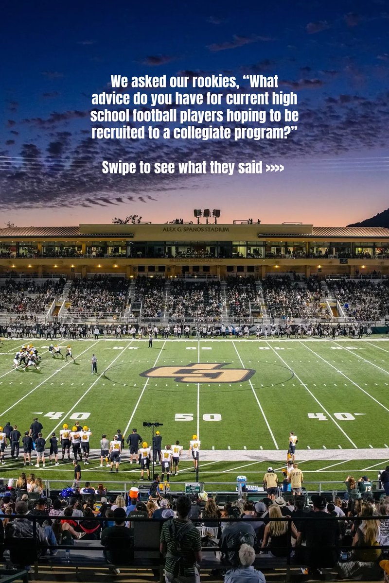 calpolyfootball's tweet photo. In honor of Junior Day tomorrow, here’s some advice from our young players 🫡

#RideHigh https://t.co/wwT2WU2K8w