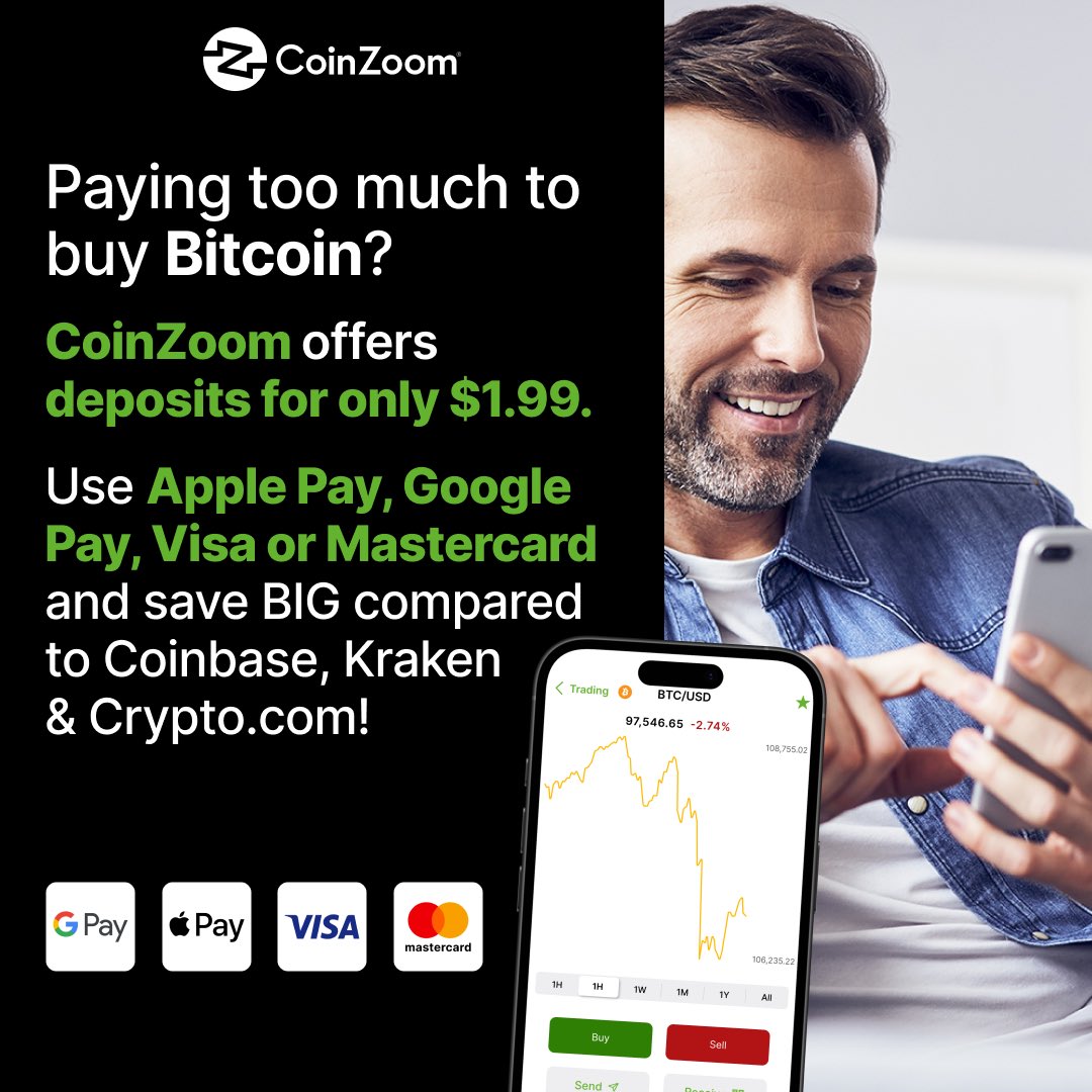 GetCoinZoom's tweet photo. Big day today for crypto - good job you have a place where it’s cheaper to buy bitcoin for a flat rate of $1.99 

https://t.co/khPp2hl1ve https://t.co/dz7e4e36q2