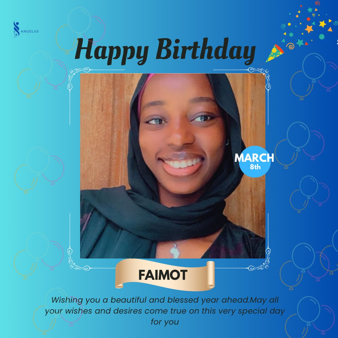 angelusnutrices's tweet photo. Happy birthday Faimot❤️🎉! ⁦@little_ebony2⁩ 
Wishing you a beautiful and blessed year ahead🫂❤️. Cheers to new beginnings 🥂🎉 https://t.co/60AF0RcLz6
