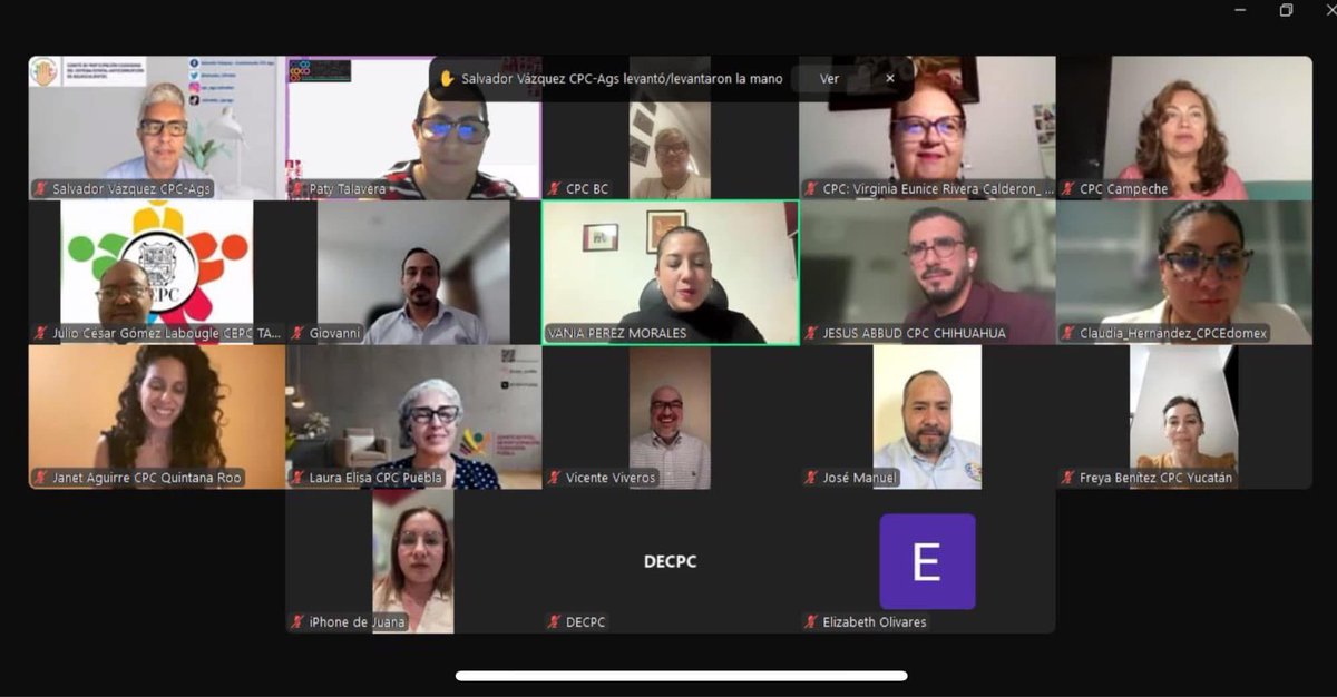 Patitalavera's tweet image. Ayer se llevó a cabo la Primera Sesión Extraordinaria de la Junta de Presidentas y Presidentes de los CPCs a nivel nacional, varios estados presentes, unidos y coordinados 👍🏻👏🏻
#CPCs #Anticorrupción #ParticipaciónCiudadana #SistemaNacionalAnticorrupción #FuckCorruption