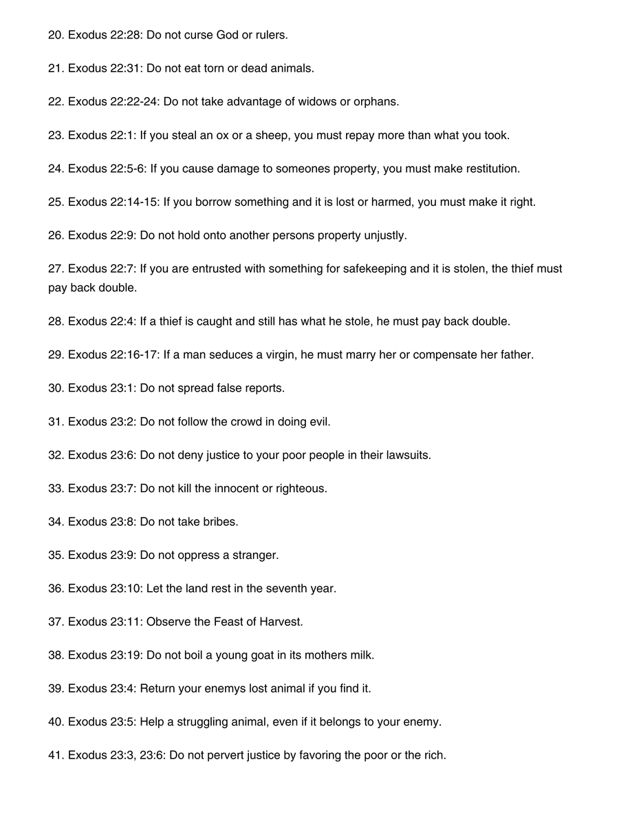 RealBrysonGray's tweet image. Here's a complete list of Commandments given by God in the law that doesn't require a temple or Priest, which makes them applicable for all today.
Are there any missing?
Which ones are too difficult for you to keep?