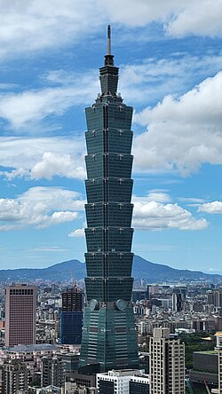 台北101ビルは台湾で一番高いビルです。国際金融センターです超高速エレベーターです!