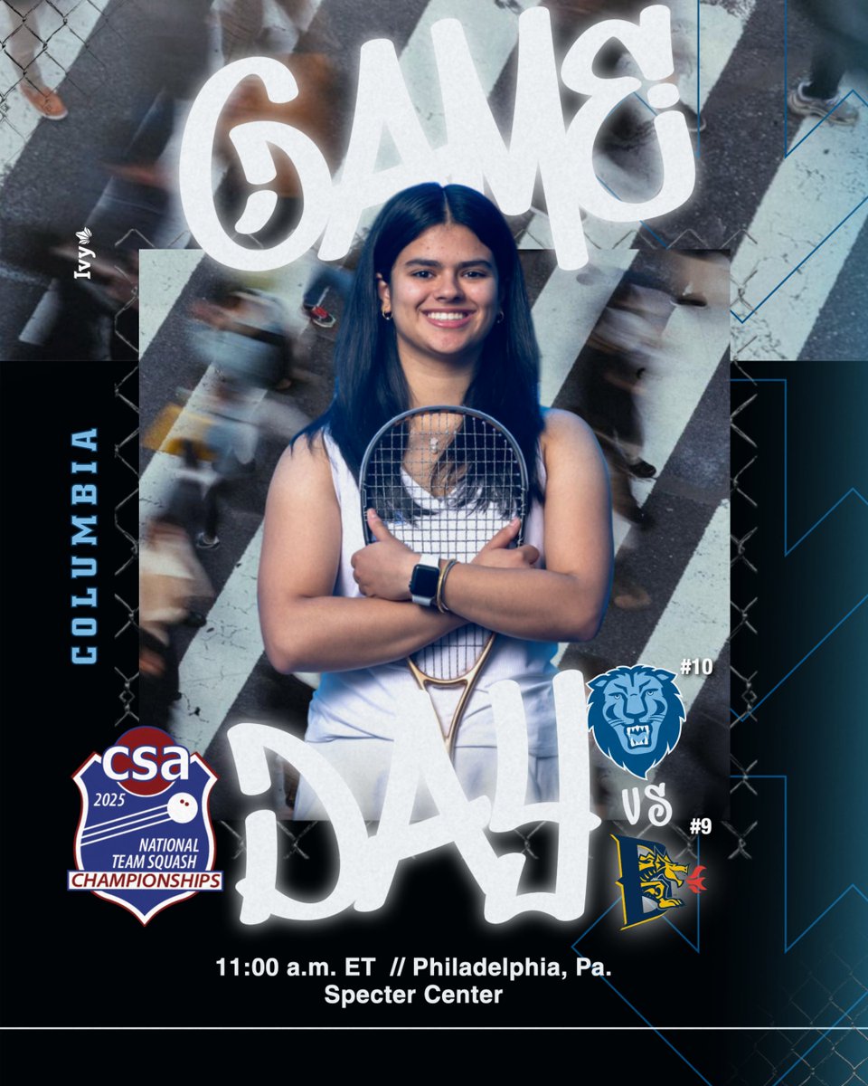 Back for Day 3️⃣!

Men's squash plays Virginia, while women's squash faces Drexel today.

📺 tinyurl.com/274ygcaa
Men's Scores: tinyurl.com/29orvmud
Women's Scores: tinyurl.com/2bucodoa

#RoarLionRoar 🦁 // #OnlyHere 🗽