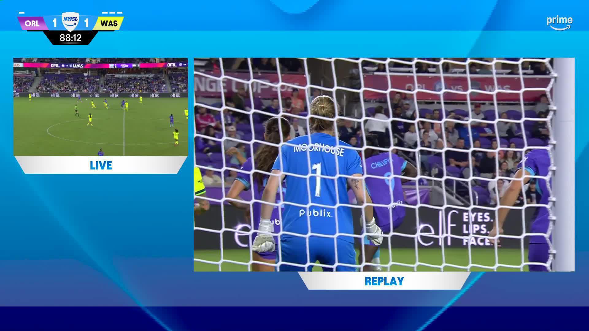 Orlando offside on what would have been a late winner 😱 #NWSLAfterDark