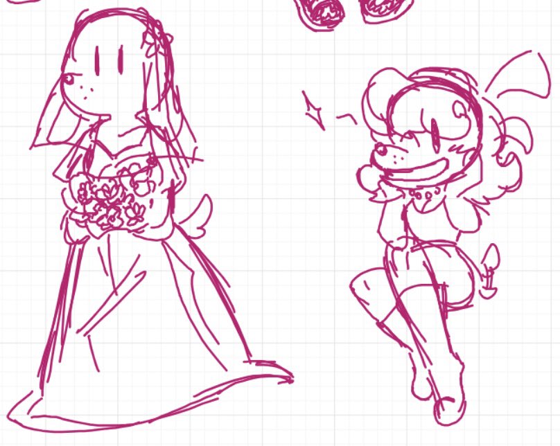 JayGayRay_'s tweet photo. Whiteboard doodles!! 🧵 (1/3) 

#dogman #dogmanmovie #dogmanfanart #dogmantwt #dogmanau #スケッチ 

-Yor Dogman and Maid Dogman (Maid AU by @ddroparts :3)
-Wedding dress Dogman and uhhh... idk what to call that one but the design was made by @Gummyboom2 lol https://t.co/ZZCpeV3YYX