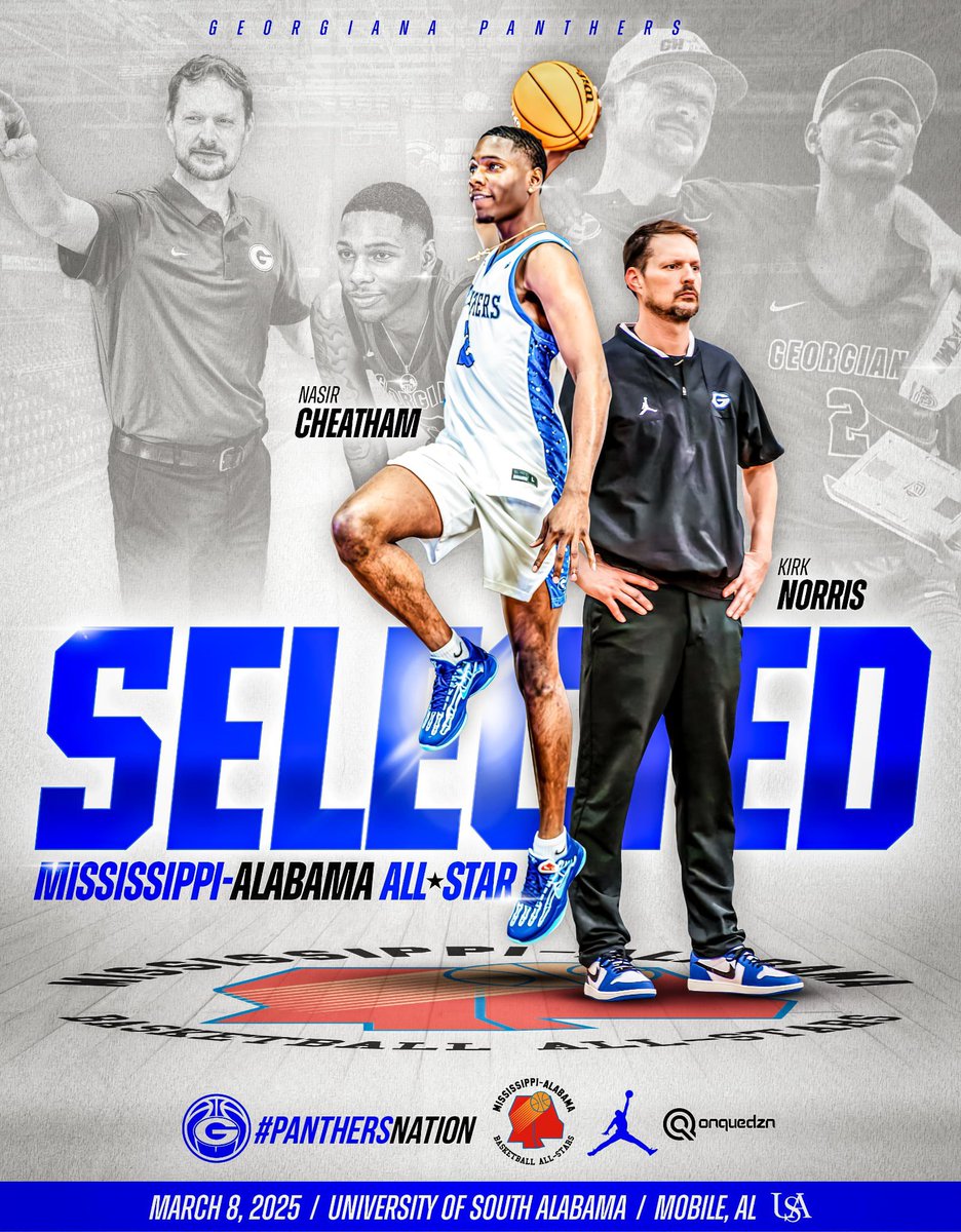 Congratulations to Georgiana senior Nasir Cheatham and Coach Kirk Norris on their selections to the Alabama vs Mississippi All Star game. The game will be held on Saturday, March 8th at the Univ of South Alabama’s Mitchell Center.
<a href="/NasirCheatham2/">Nasir🏀2</a> <a href="/knorris40/">Kirk Norris</a>