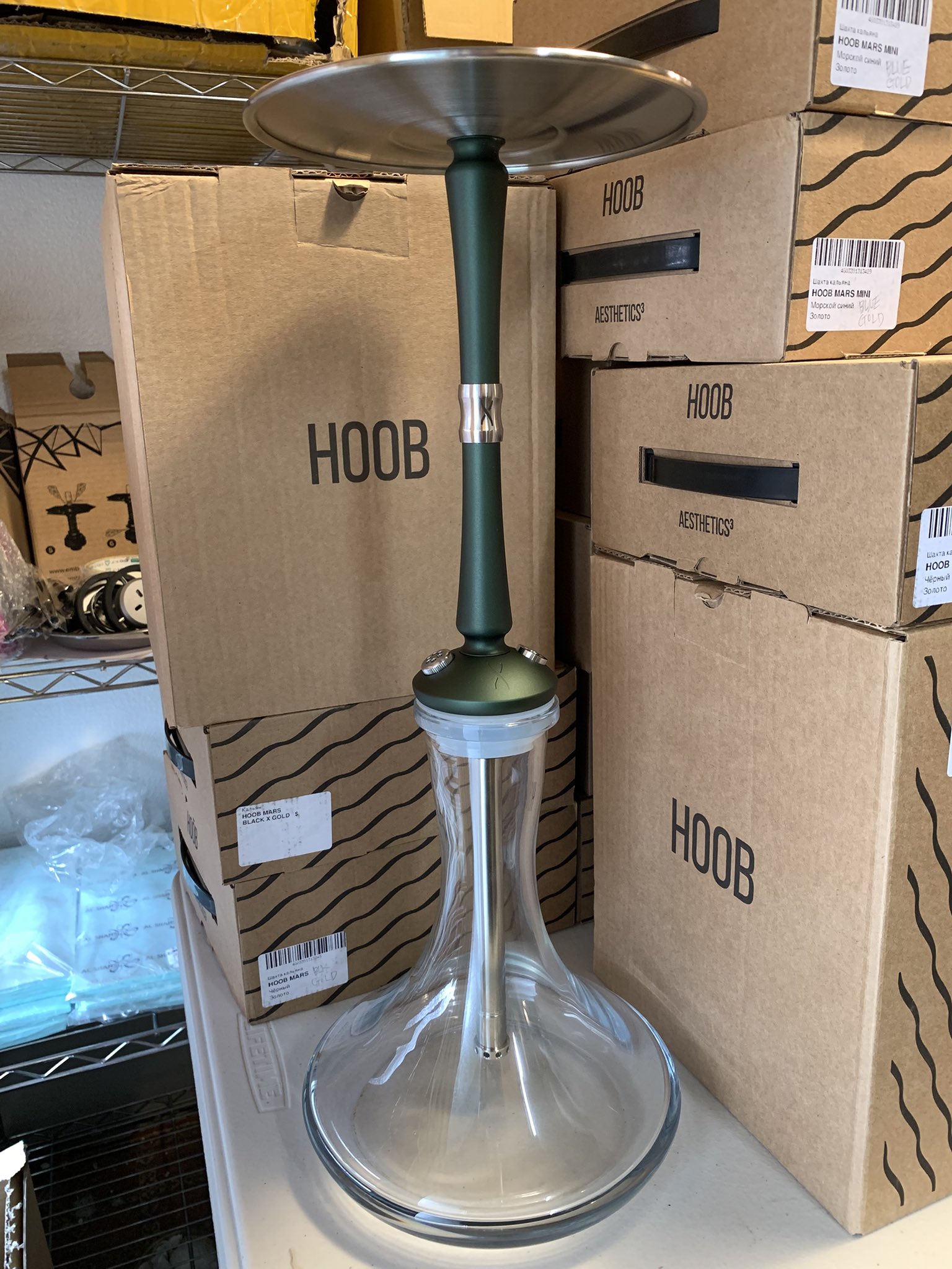 Hoob Go ものすごく British Racing Green x Gold シーシャ
