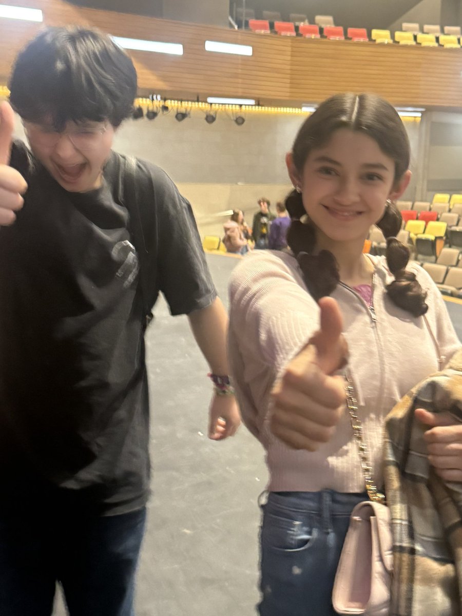 OT Theatre at OW’s production of The Play That Goes Wrong. The kids went WILD for this one! Bravo to Alisha Morris, cast, and crew! ❤️⭐️⚔️👏 <a href="/OTMSTigerPride/">Oregon Trail Middle School</a>