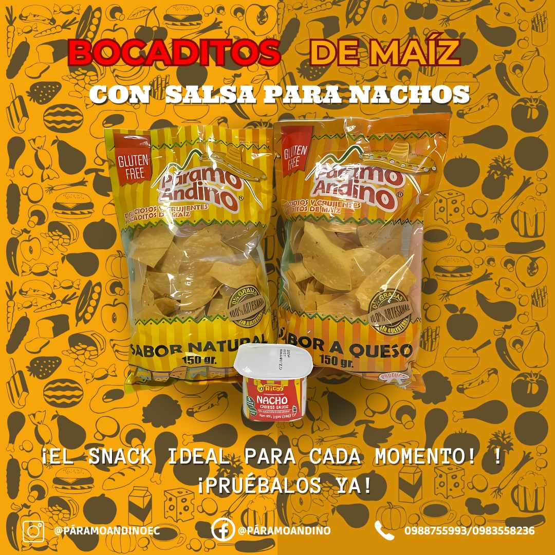 QuesoParamo's tweet photo. 🌽 ¡Disfruta el mejor snack con un toque de sabor irresistible! 🧀🔥
📍 Disponible en Ambato, Riobamba, Latacunga y Baños de Agua Santa:0984563039
📲 Pedidos al: 0988755993 / 0983558236
#BocaditosDeMaíz #SaborIrresistible #PáramoAndino https://t.co/G6EMQvihj4