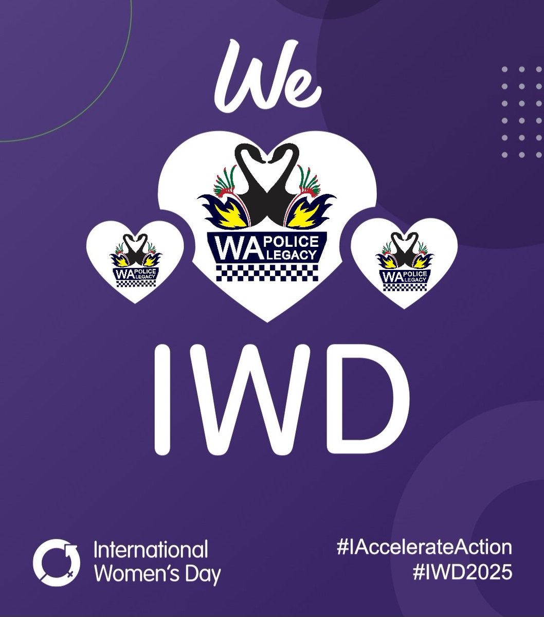 Today we celebrate International Women's Day and join voices with everyone around the world to recognise and say thank you to all the wonderful women out there, especially all the women who are part of the WA Police Legacy Blue family.

Thank you 🤍🩵💙
#IDW2025 <a href="/WAPoliceLegacy/">WA Police Legacy</a>