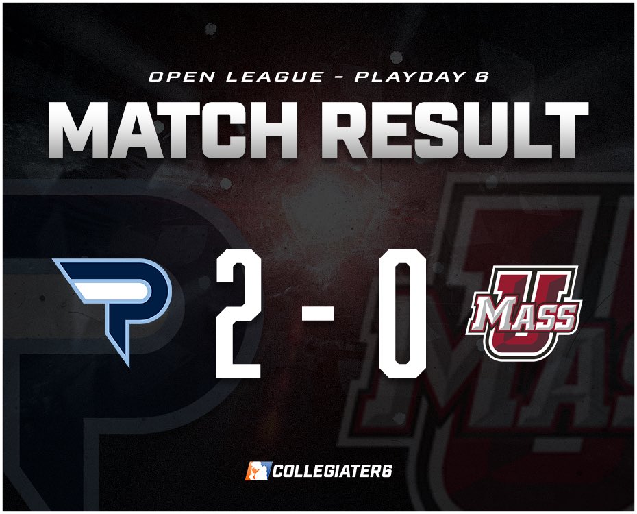 CollegiateR6's tweet photo. 🚨MATCH RESULT🚨

In our Open highlight match, @psuesports stays undefeated 💪🏻😤while giving @UMassEsports their first loss of this stage! 

M1 (Chalet): 7-2
M2: (Club): 7-4 https://t.co/71NpSjqTSB