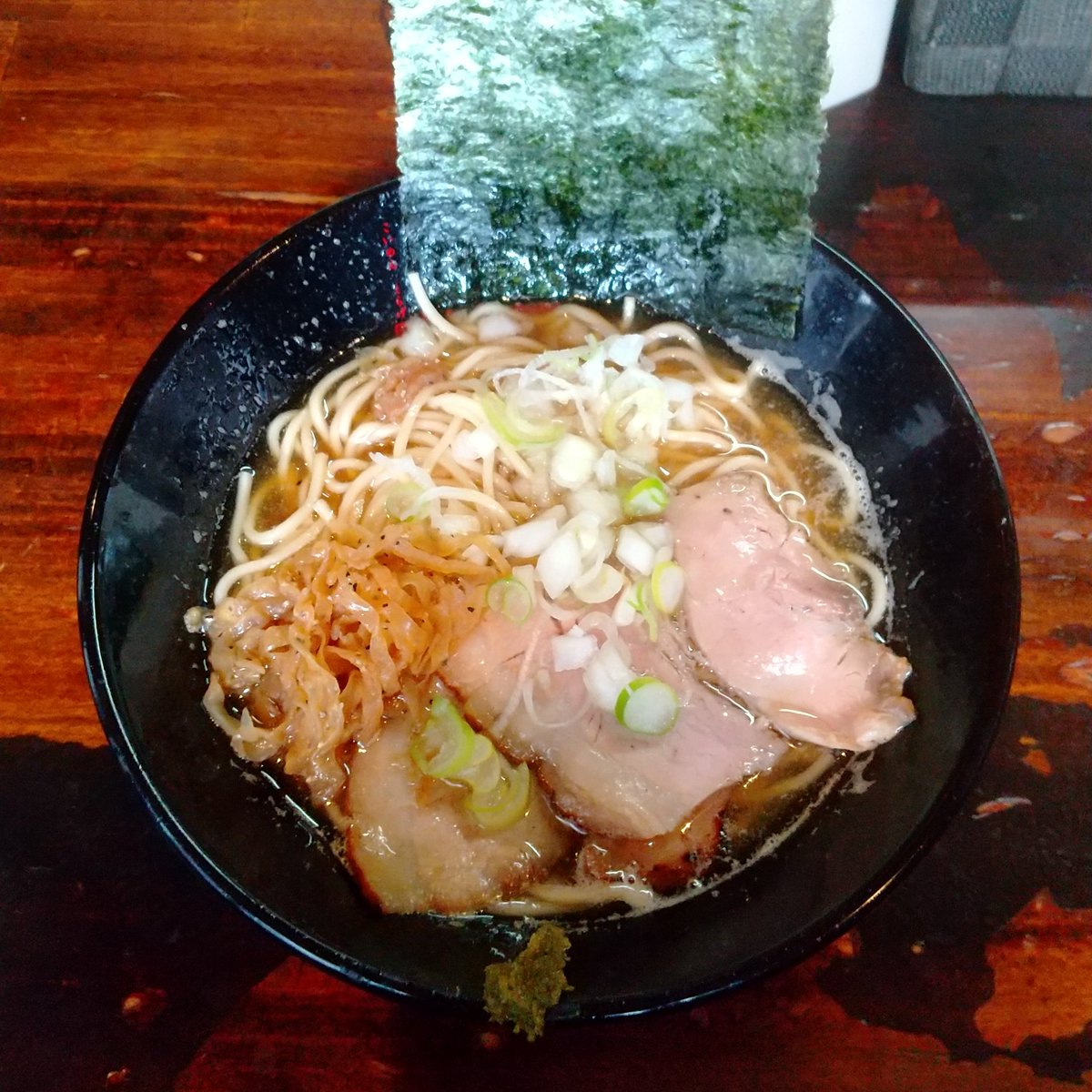 濃麺海月さん👾
魚介ら～麺（3.8）🤗
100回目の訪問は限定で。
お世話さまでした。✨