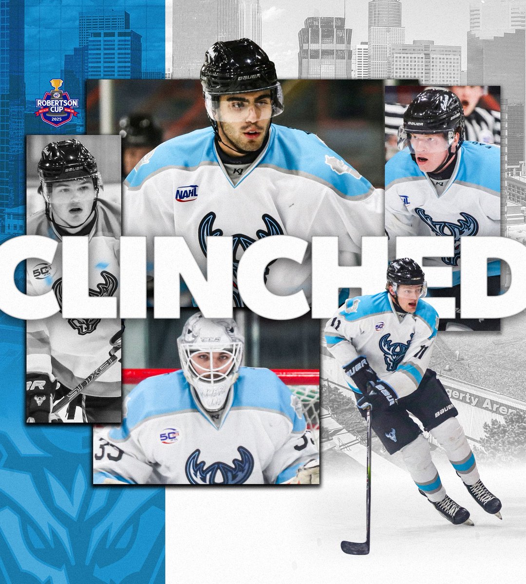 𝘾𝙇𝙄𝙉𝘾𝙃𝙀𝘿 ✅

The Windigo become the first Midwest Division team to punch their ticket to the postseason!
 
#RobertsonCup
