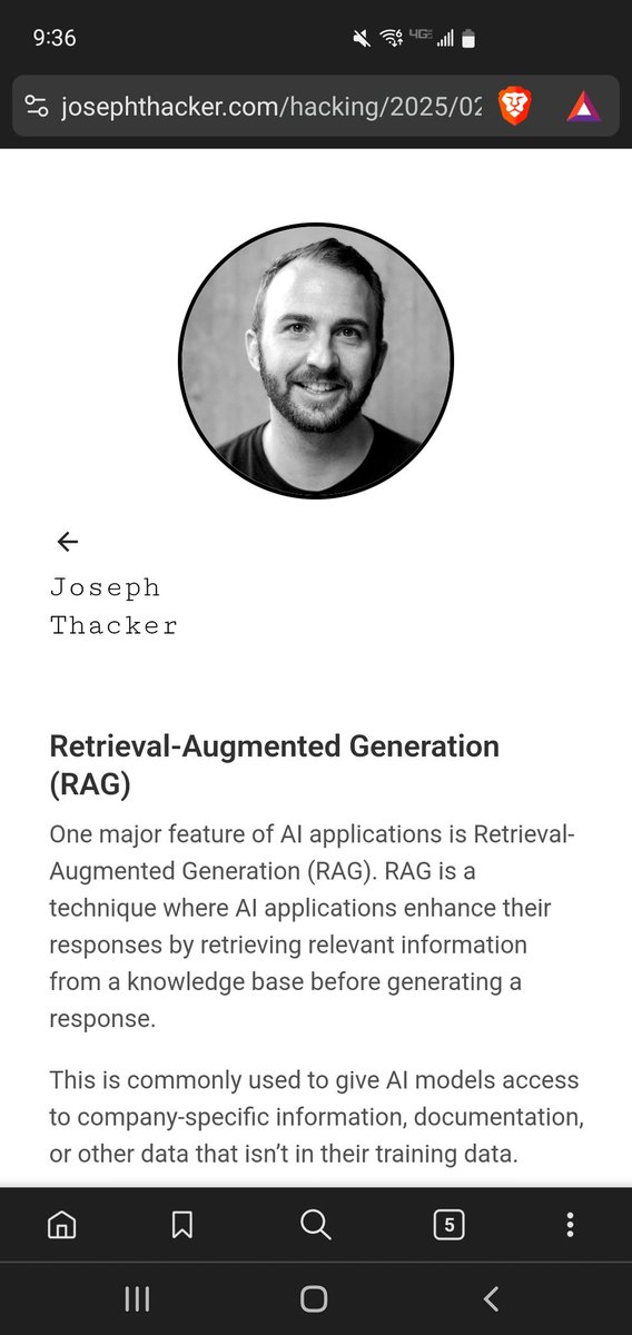 Me: Trying to learn some new AI tricks.
<a href="/rez0__/">Joseph Thacker</a>: taking up 50% of my screen.