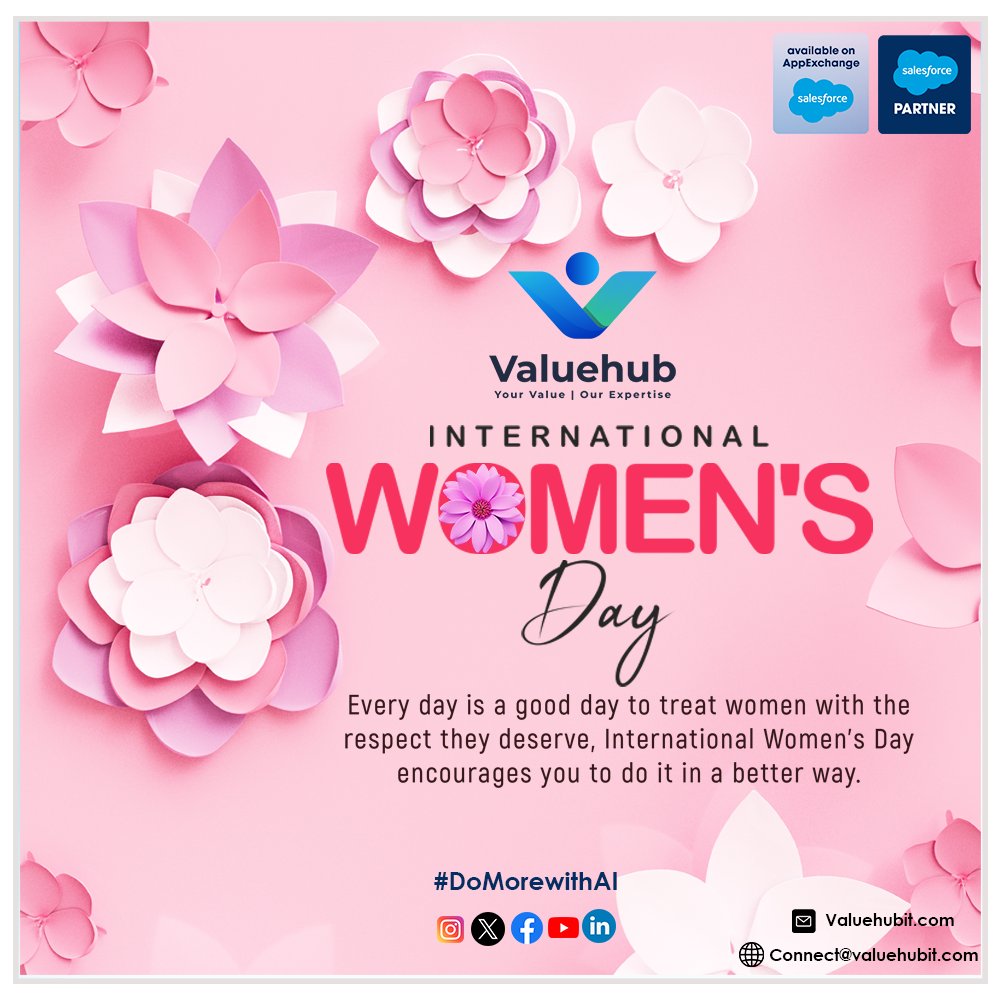 ValueHub_'s tweet photo. 💜 Celebrating the strength, resilience, and brilliance of women everywhere! 💜
Happy #InternationalWomenDay! ✨
#Salesforce #sfpartner #IWD2025 #EmpowerWomen #BreakTheBias #trailblazers #trailhead #valuehub https://t.co/E9tlkNbzJH