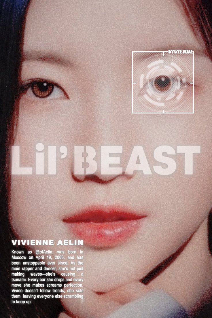 THELILBEAST_'s tweet image. ⠀

The third, the wildest. Untamed and unstoppable, a force beyond control. She steps in and the rules shatter. The third beast has arrived. Remember her, VIVIENNE AELIN. #VIVIENNE #LILBEAST

𝘚𝘖𝘕𝘎 𝘉𝘠 @𝘧𝘰𝘳𝘣𝘪𝘯𝘬𝘪𝘦 — 𝘚𝘖𝘓𝘖.

⠀