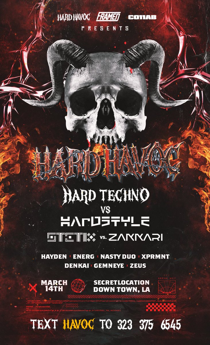 STETIXMUSIC's tweet photo. ☣️HARDSTYLE VS HARD TECHNO⛓️  I will see you all soon for Hard Havoc &amp; Framed’s Hardstyle VS Hard Techno! I’m looking forward to represent Hardstyle and feel that non stop dedication! Pick up your tickets now, and come experience Hard Dance Music!

🎟️ - https://t.co/SoEJC6jxEY https://t.co/ItvY1t1KH7