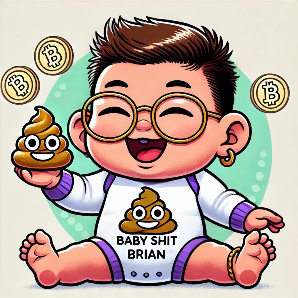 dookiemaker420's tweet photo. Even as a baby, Shit Coin Brian was destined for degen greatness. Holding onto his first little DOOKIE toy, dreaming of 1000x gains. Some things never change. 💩🚀 #DOOKIE #ShitCoinBrian #BabyDegen https://t.co/RZhz4h865P