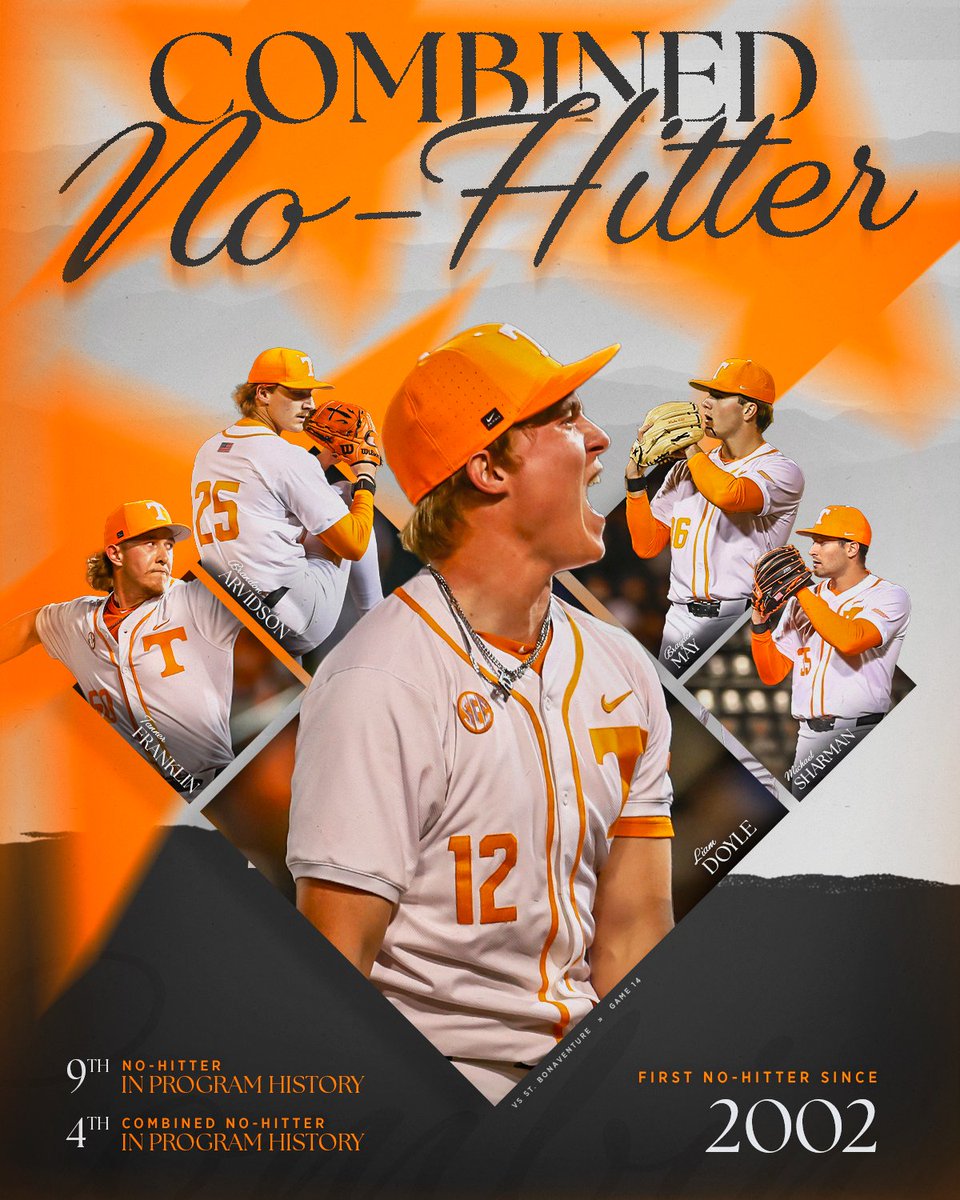 Vol_Baseball's tweet photo. No-No on Rocky Top!

#GBO 🍊
