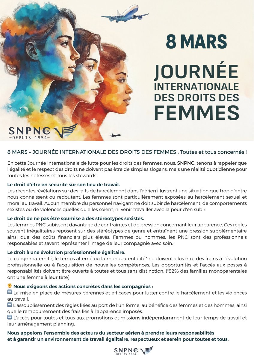 8 MARS – JOURNÉE INTERNATIONALE DES DROITS DES FEMMES : Toutes et tous concernés !