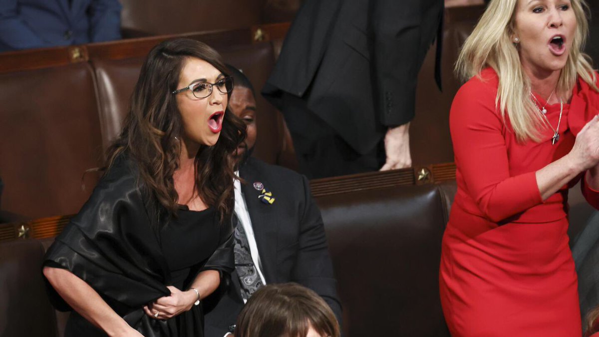 FrankLangben's tweet photo. @VABVOX Boebert must be really mad at these two who heckled Biden’s SOTU — https://t.co/PmTnFhJcQc