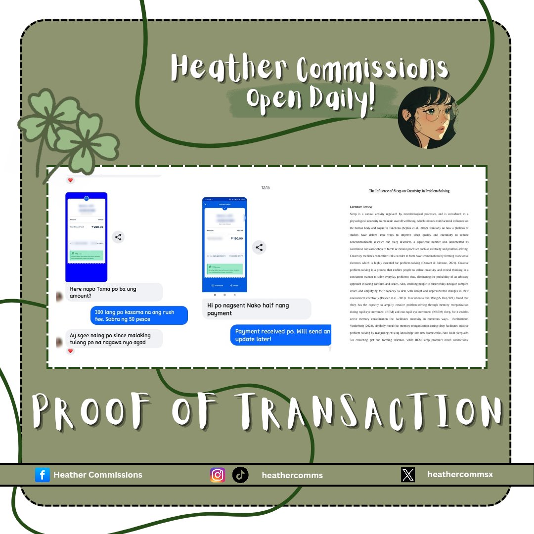 ── .✦ 𝖲𝖾𝖼𝗎𝗋𝖾𝖽 𝖼𝗈𝗆𝗆𝗂𝗌𝗌𝗂𝗈𝗇𝗌
જ⁀➴ #commissionerheather_proofs

Yay! This literature review is worth Php 300 𝙏𝙝𝙖𝙣𝙠 𝙮𝙤𝙪 𝙛𝙤𝙧 𝙩𝙧𝙪𝙨𝙩𝙞𝙣𝙜!

.𖥔 ݁ ˖ I am always open for 𝙤𝙥𝙚𝙣 𝙛𝙤𝙧 𝙧𝙪𝙨𝙝 &amp; 𝙣𝙤𝙣-𝙧𝙪𝙨𝙝 𝙘𝙤𝙢𝙢𝙞𝙨𝙨𝙞𝙤𝙣𝙨.