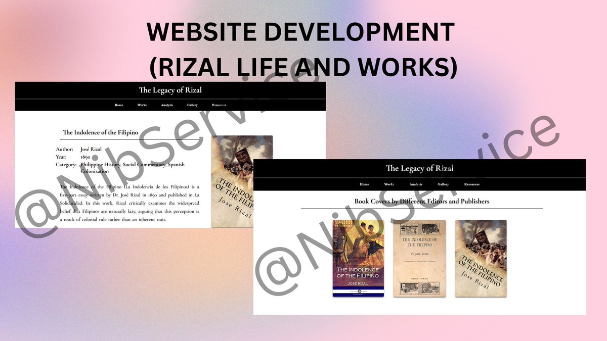 NibService's tweet image. Hello everyone! Here are some of our recent works in website development. If you have any inquiries, feel free to DM us! We offer student-friendly rates. ☺️

lfcommissioner academic commission
