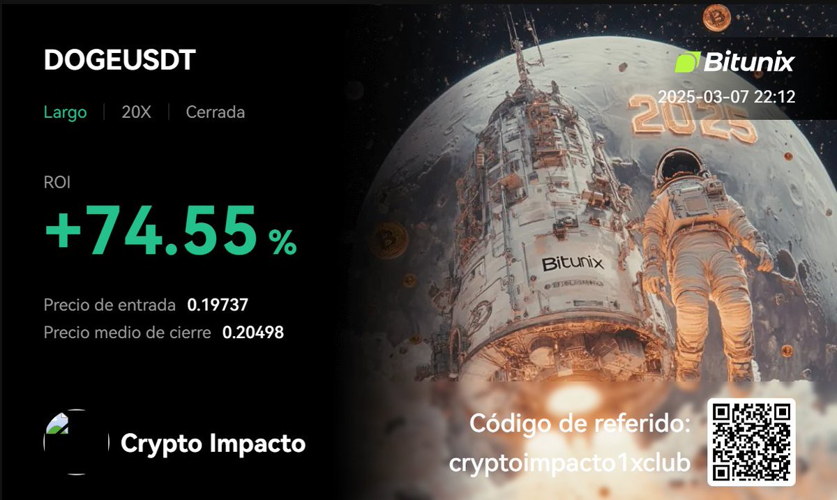 Cypto_Impacto's tweet photo. Día a día en la comunidad siempre ganando, y mis amigos lo saben el #trading es fácil, no se compliquen #bitunixwomensday @BitunixOfficial venimos para quedarnos, muchas gracias https://t.co/BKczsy0ZUN