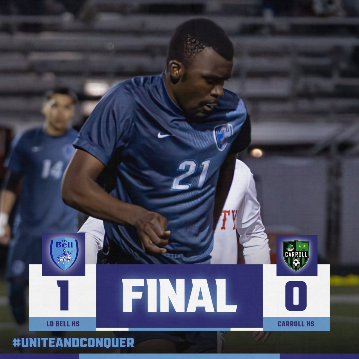 LD Bell Men's Soccer (@ldbell_soccer) on Twitter photo Tonight, your LD Bell Blue Raiders beat the Carroll Dragons by a score of 1-0. Man-of-the-Match awards go to Ferdinand Ibo on defense and Hisham Al-Noubani with his 7th free kick goal of the season! 2 games to go and everything to play for. #UniteAndConquer <a href="/RandyBelcherBHS/">Randy D Belcher</a> Tonight, your LD Bell Blue Raiders beat the Carroll Dragons by a score of 1-0. Man-of-the-Match awards go to Ferdinand Ibo on defense and Hisham Al-Noubani with his 7th free kick goal of the season! 2 games to go and everything to play for. #UniteAndConquer <a href="/RandyBelcherBHS/">Randy D Belcher</a>