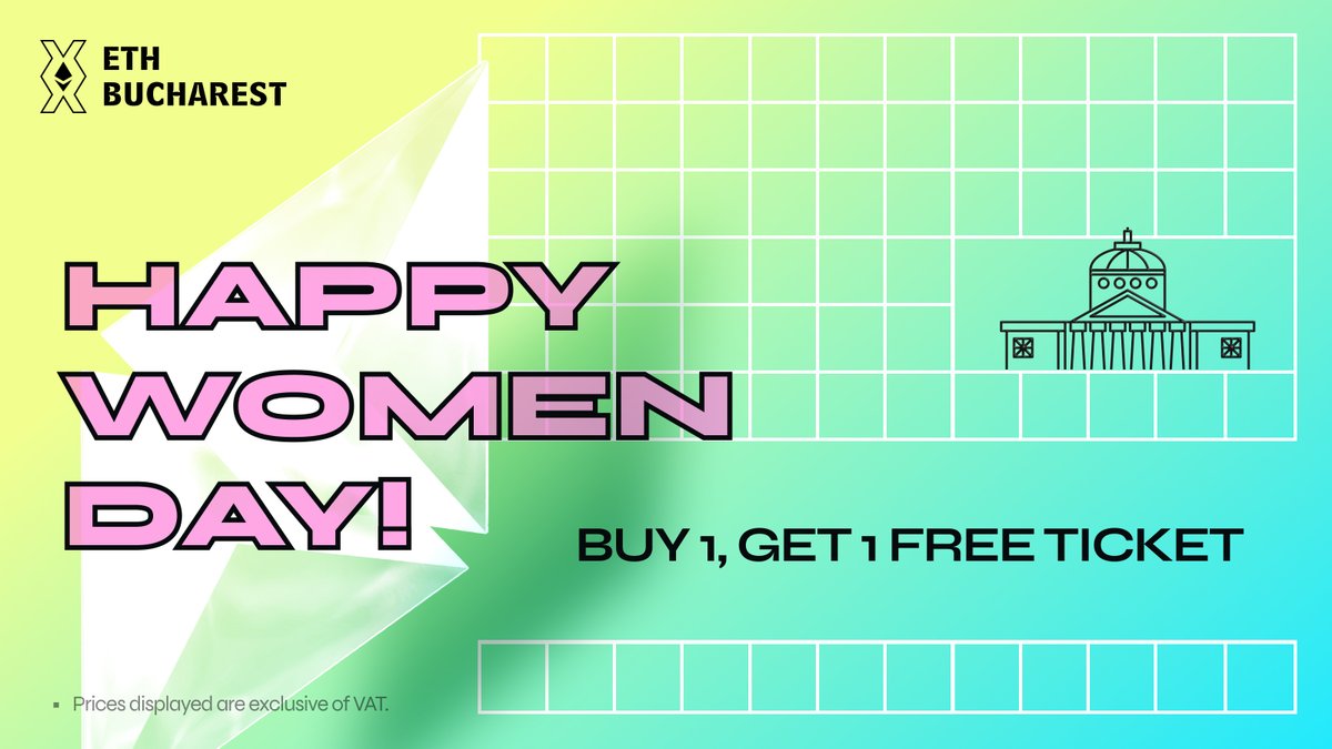 Celebrating Women in Web3! 🌸

This March 8th, we’re honoring the incredible women shaping the future of Ethereum &amp; blockchain! 

For today only, we’re offering a Buy 1, Get 1 FREE ticket deal! 🎟️ 

Buy your ticket and gift the free one to an amazing woman in Web3—or grab a