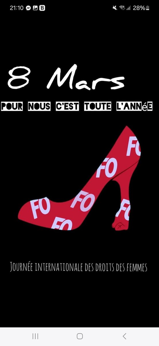 fodgfip62's tweet photo. Aujourd'hui, c'est le 8 mars ! Mais pour FO, le 8 mars, c'est toute l'année !! https://t.co/ODazgGeFT8