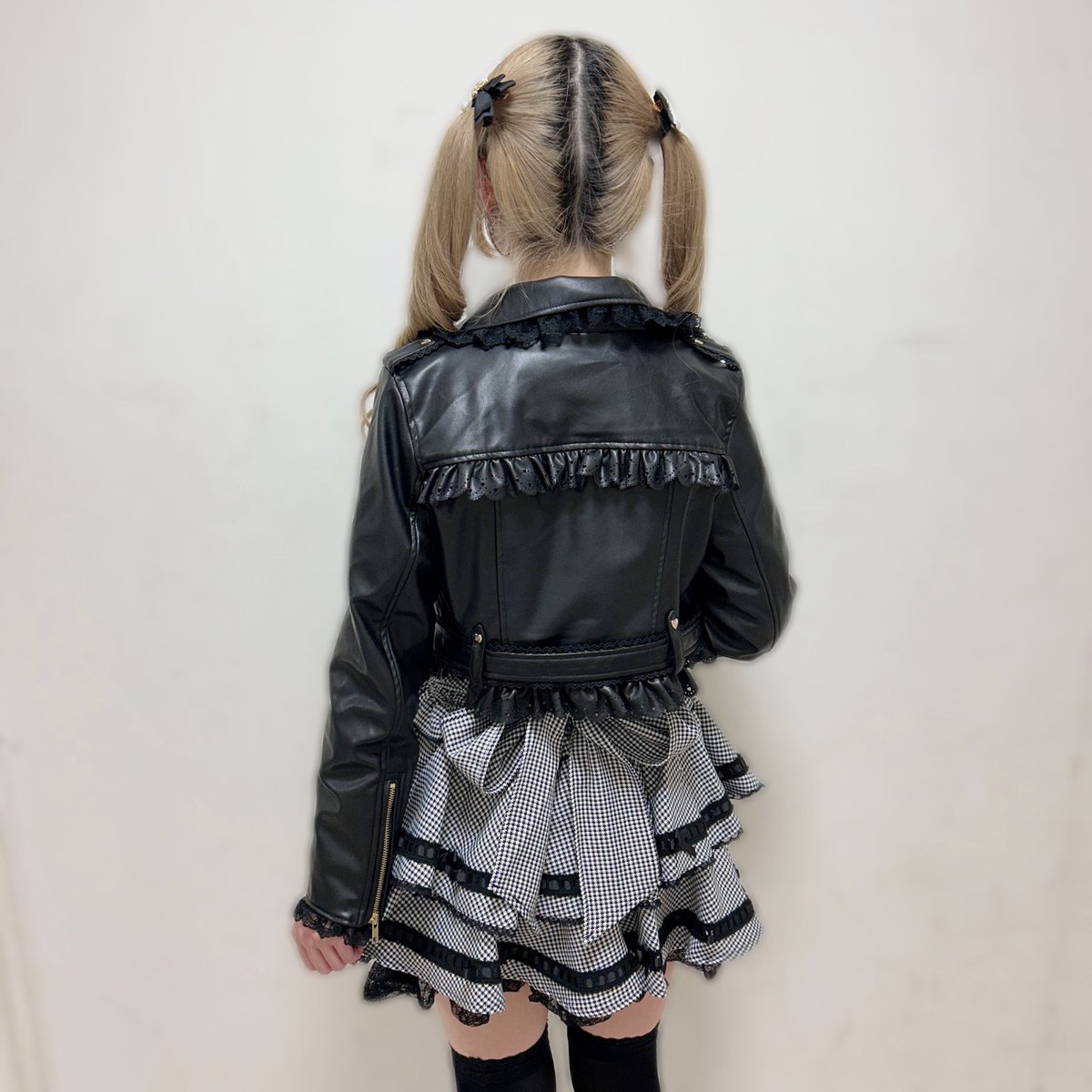 LIZLISA☆ ダブルリボンエコレザーライダースジャケット ダブルリボンエコレザーライダースジャケット ｜ LIZ LISA