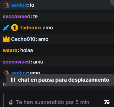 6tlncho's tweet photo. recopilacion de robadas del chat de baulo: 
1- TE, AMO (cuando se va, el chat lo usa... igual que en el chat de lolo)
2- L o W (igual q en este chat)
3- "Que carajo, que mierda" (Bauti lo dice a cada rato, 0 personalidad)
4- "Pa" (El chat lo usa siempre... sigo el hilo abajo https://t.co/WWHmAf6QPj