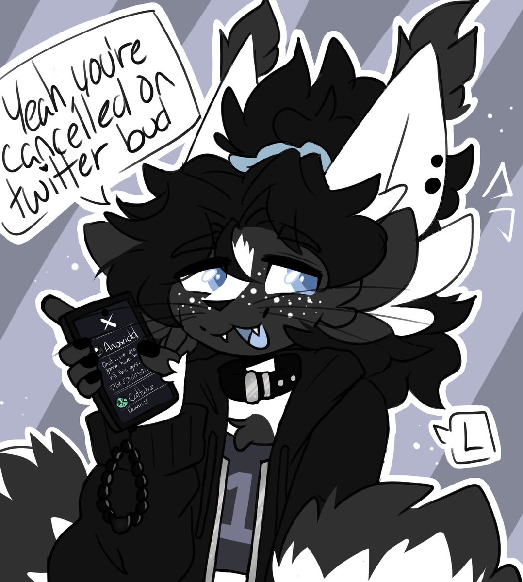 My bestie convinced me to draw something after 2 months of straight depression we are so freaking back!!!

《 #oc #furry #furryart 》