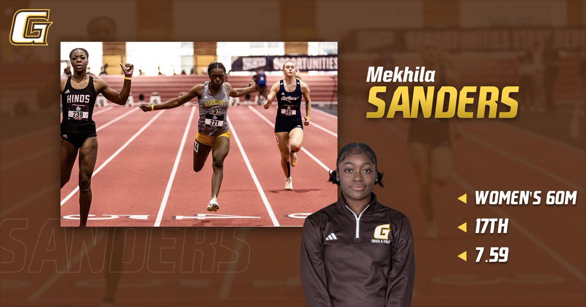 Broncbuster Athletics (@sportsbuster) on Twitter photo Mekhila Sanders finished 17th in the Womens 60m and set the school record with a time of 7.59 at the NJCAA Indoor Nationals in Lubbock, TX.
Link: live.pttiming.com/?mid=7609
<a href="/gccc_xctf/">GCCC XC/Track</a> Mekhila Sanders finished 17th in the Womens 60m and set the school record with a time of 7.59 at the NJCAA Indoor Nationals in Lubbock, TX.
Link: live.pttiming.com/?mid=7609
<a href="/gccc_xctf/">GCCC XC/Track</a>