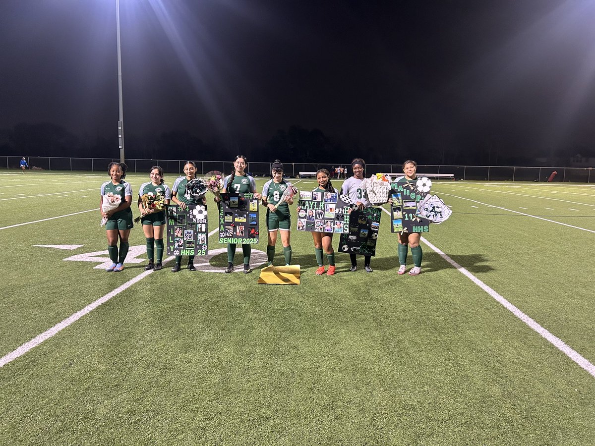 Departing our class of 25 Seniors on Senior Night. Thank you for your contributions to this program and celebrate your accomplishments. We may have fallen short tonight but yall helped elevate this team to new levels and you have left your mark here at Hightower.