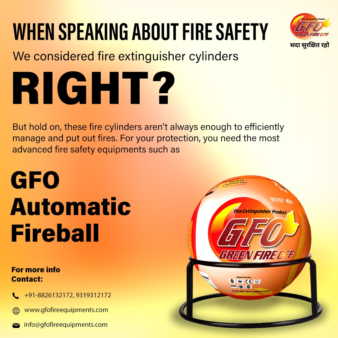 Gfofireball's tweet image. Traditional fire extinguishers aren’t enough! Upgrade to the GFO Automatic Fireball – the advanced fire safety solution that acts instantly to protect lives and property. 🚀 
#FireSafety #AutomaticFireball #Innovation #SafetyFirst