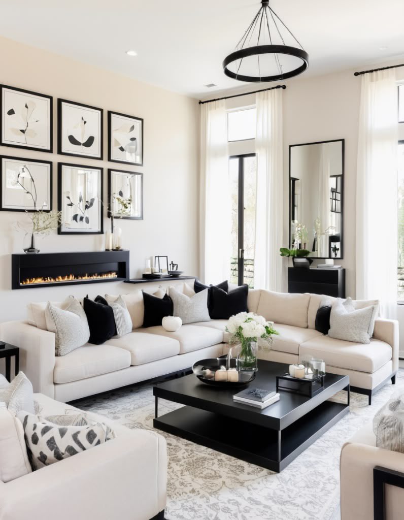 HavenByDesign's tweet image. High-Contrast Interiors: Bold &amp;amp; Chic. 
Black and white, light and dark—contrast adds drama to any space. 🖤🤍 Would you go for a high-contrast home, or do you prefer soft tones?
#HighContrastDesign #BoldInteriors