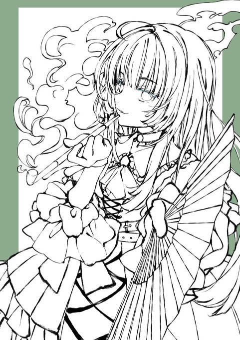 悩みながらペンいれ 