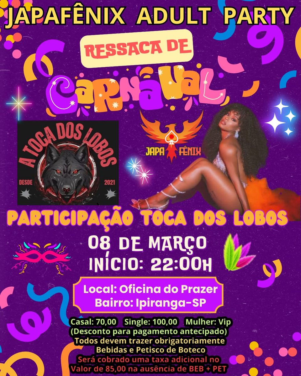 Mais uma Festa na Oficina Japafênix. 

Informações no chat 

Bairro do Ipiranga- SP ZS