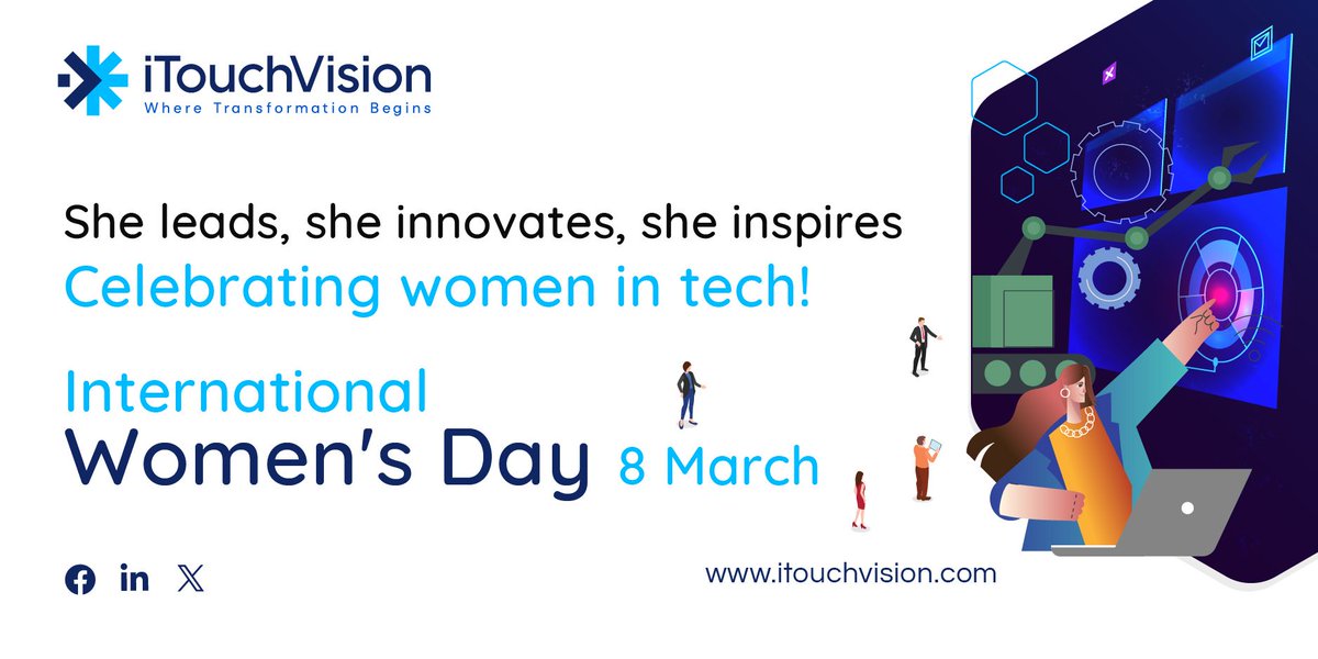 iTouchVision's tweet photo. From coding to leadership, women are shaping the future of technology. This #IWD2025, we honour the trailblazers driving digital transformation and making an impact.

#InternationalWomensDay #WomenInTech #Innovation #ITouchVision https://t.co/5MTuyAG6wa