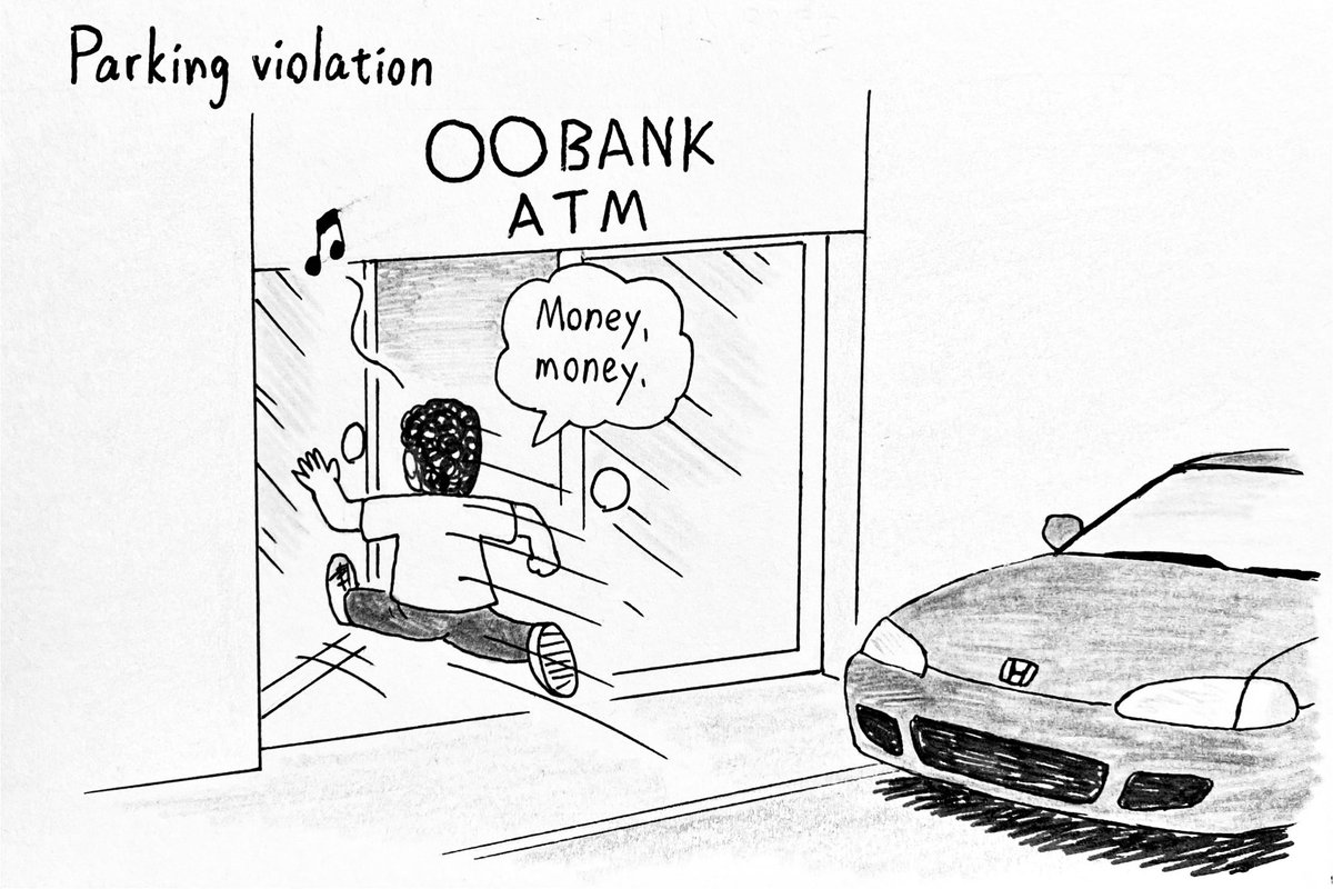 yosh34291's tweet photo. I drew 4 framed cartoons…If I parked for only one minute…😂😂😂
#cartoon #cartoons #cartoonist #cartooning #cartoondrawing #cartoonart #cartoonillustration #cartoonarts #funny #funnyjokes #funnystory #funnystories #police #policeofficer #parkingviolation #english https://t.co/58fxyYEXxF
