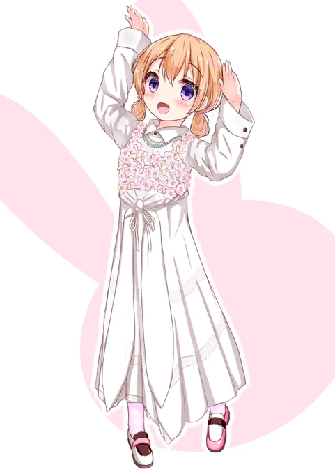 ごちうさ新作アニメおめでとうございますー!!Talk Partyの佐倉綾音さんの衣装かわいかったのでココアさんに着させてみたり#gochiusa 