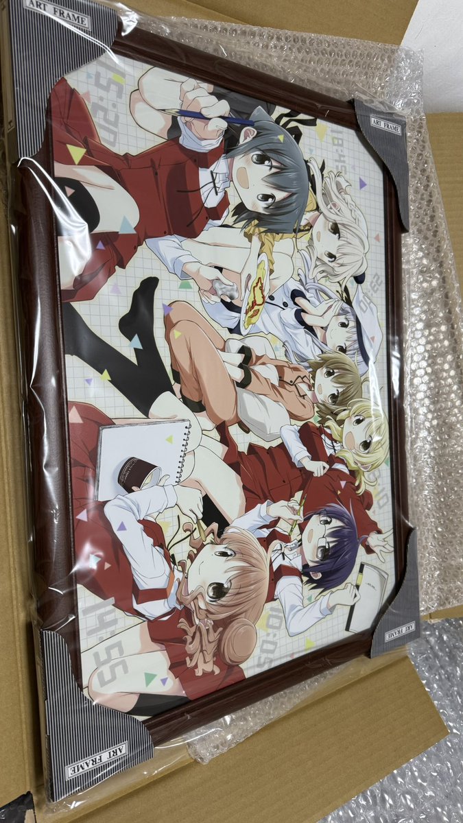 nishipuro's tweet photo. きらら展の複製原画とアクリルプレート届いたー‼︎
奮発した甲斐がありましたわ~
最高にかわいいですね👍 https://t.co/S9yIrFxdDH