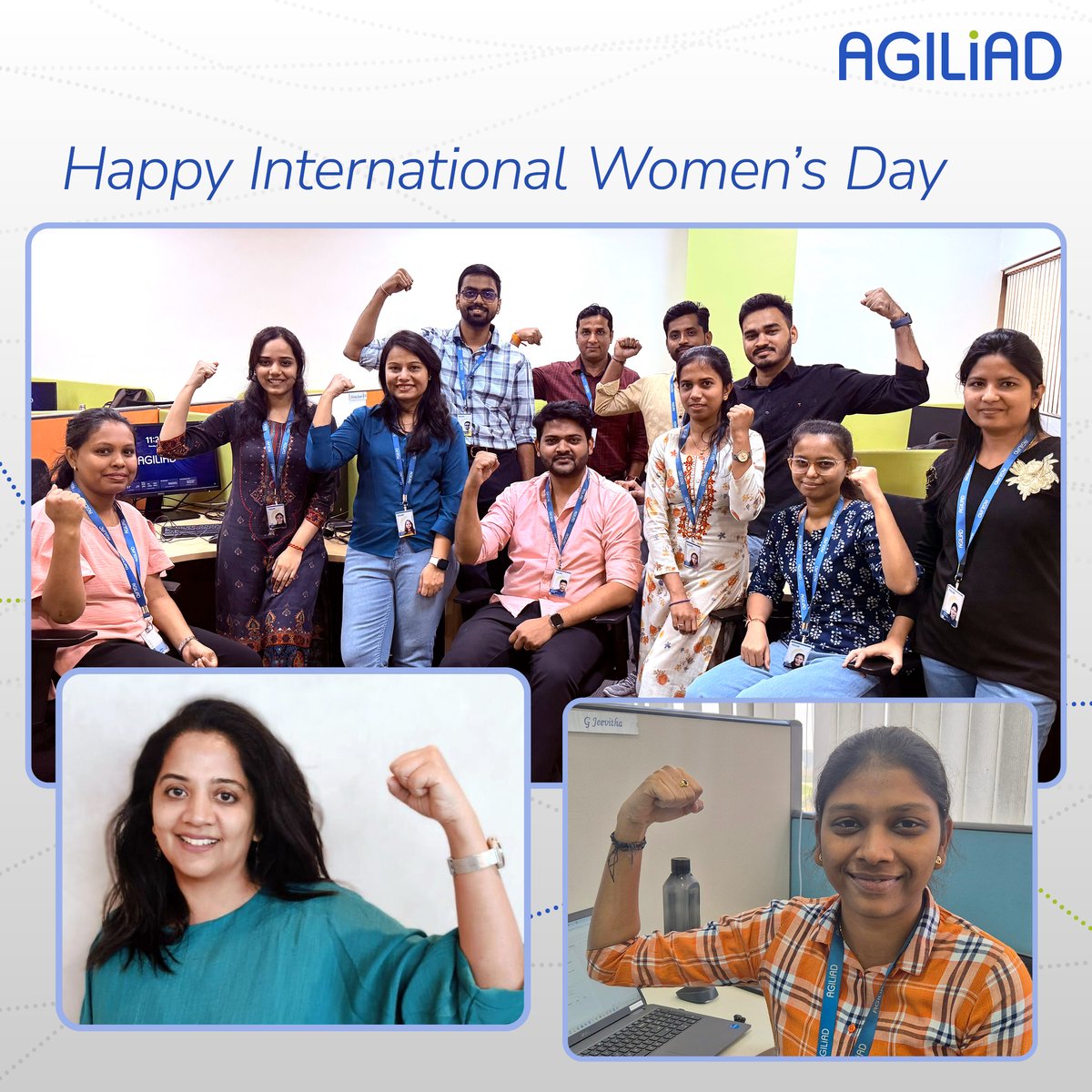 AGiLiAD's tweet photo. Happy International Women's Day! 
We celebrate the power of women, today and always. We're not just talking about change, we're actively driving it, together. Equal partners, accelerating action, and achieving success as one team. #IWD2025 #AcceleratingAction #SharedSuccess https://t.co/4QU6liB1Vi