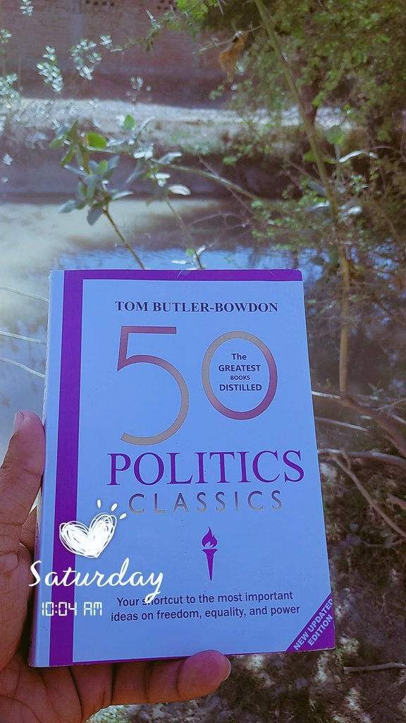Reading <a href="/tombutlerbowdon/">Tom Butler-Bowdon</a>'s Book "50 Politics Classics" here in a remote City of Sindh, Pakistan. 
I just want to say that it's incredible and Marvellous. Written Wonderfully &amp; insightfully.👏 🎉 
#Pakistan #Sindh #50PoliticsClassics #bookworms #bibliophile #BookRecommendations