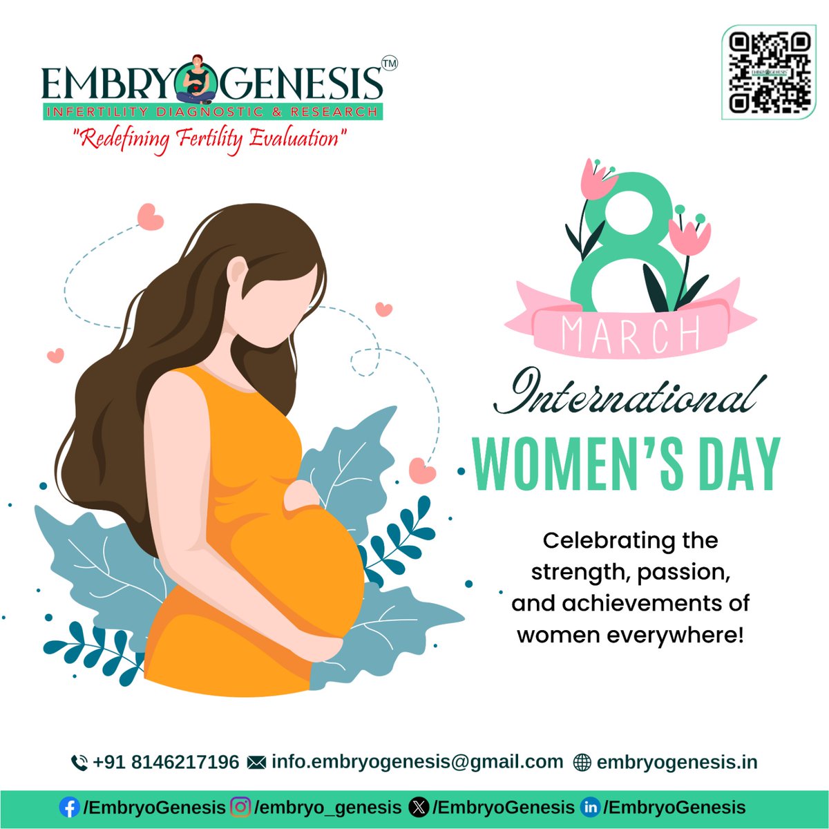 EmbryoGenesiss's tweet photo. Happy Women’s Day!
Today, we celebrate the strength, passion, and achievements of women everywhere!

At Embryogenesis, we’re proud to support women on their fertility journey. Here’s to all the incredible women who inspire us every day!

#WomensDay2025 https://t.co/hkccZ2XuuR