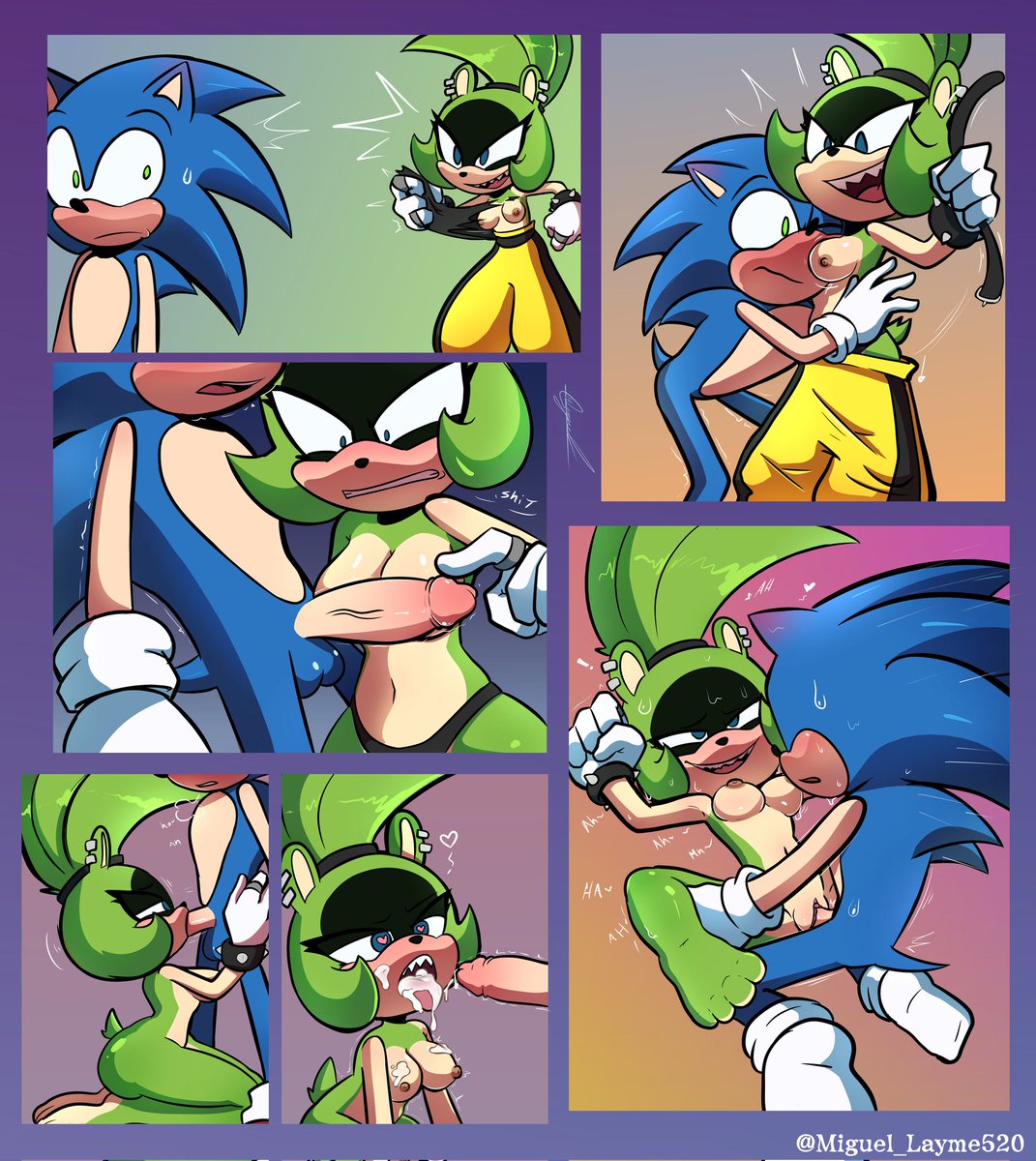 Miguel_Layme520's tweet photo. 💚 Sonic vs Surge 💙

Surge found a new way to defeat Sonic, but... It seems Sonic is winning again.

#SonicTheHedgehog #surgethetenrec #shipart #NSFW #nsfwtwt #nsfw #nsfwSonic #Sonurge #SonurgeNsfw https://t.co/VecGLDvhKO