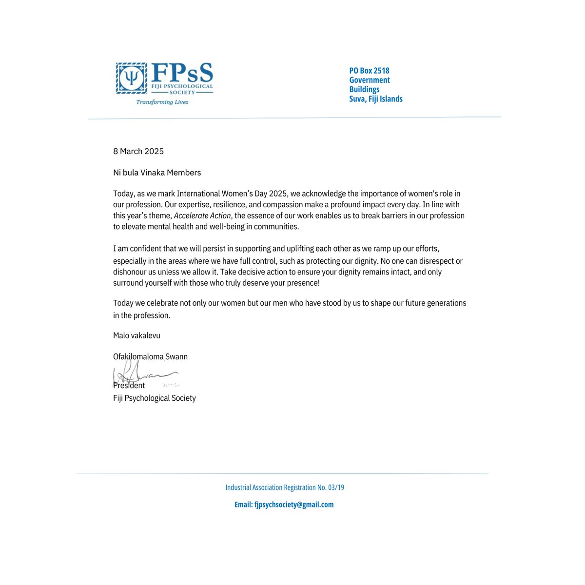 Fiji Psychological Society tweet media